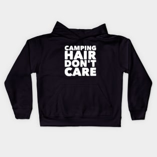 Camping hair don't care Kids Hoodie